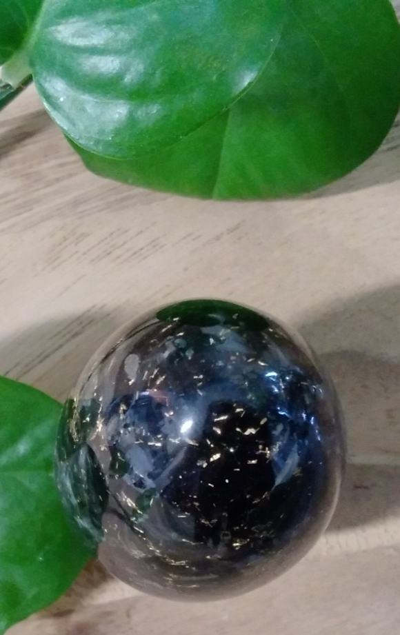 Black Tourmaline Orgonite Egg ~ Energy Crystal ~ Gemstone Protection & Grounding