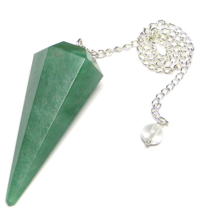 Green Aventurine Pendulum ~ Crystal Dowsing Tool ~ Divination ~ Abundance •