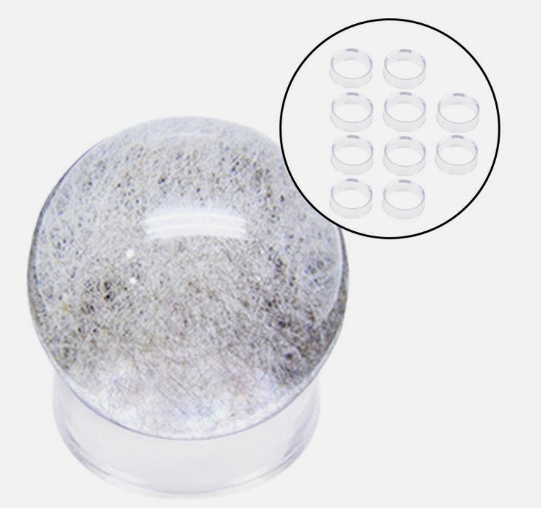 Clear Display Stand – Acrylic Sphere Holder Ring Crystal Balls & Stone 3 x 1 cm