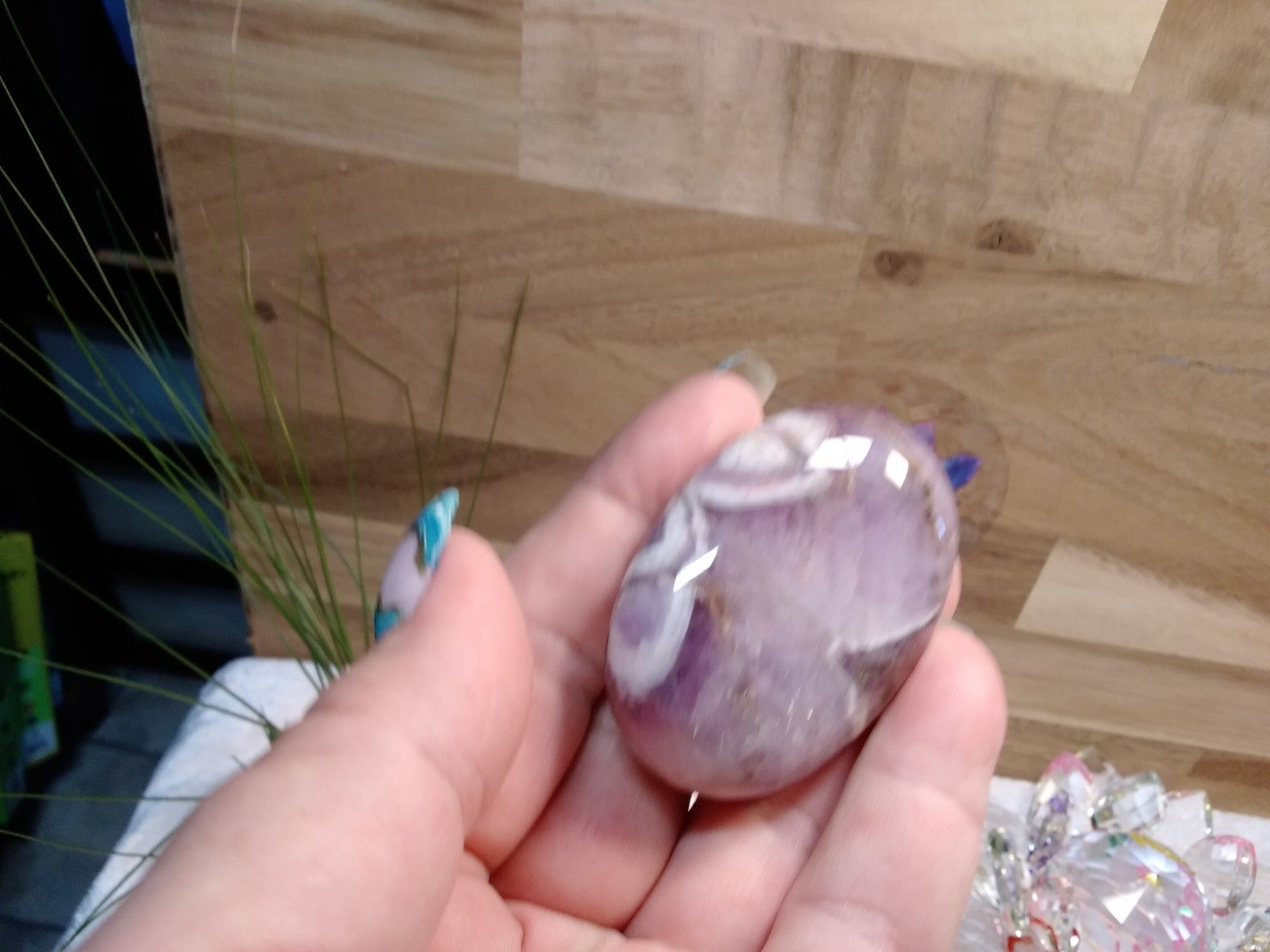 Palm stone Amethyst ~