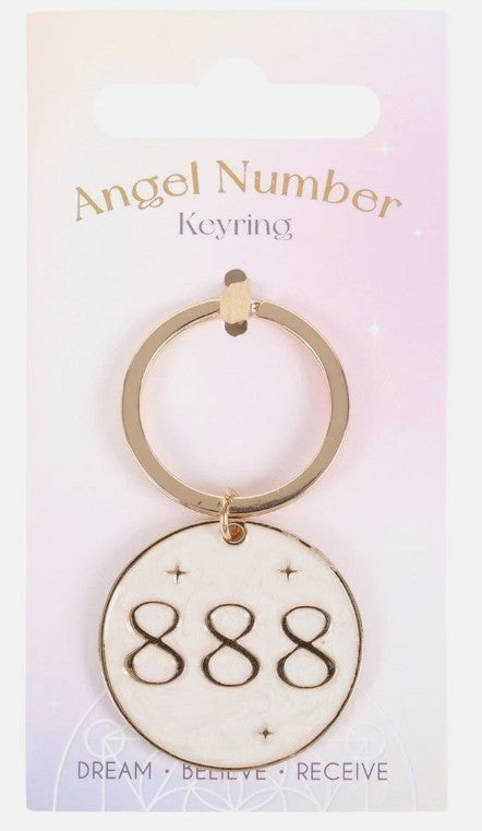 Angel Number Keyrings ~ Metal Charm Key Rings ~ Numerology Protection
