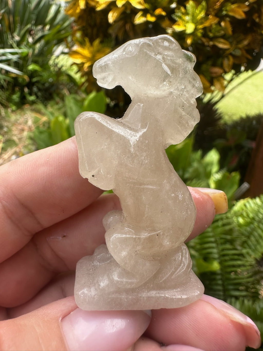 Clear Quartz Horse Carving ~ Year of the Horse ~ 6 cm Crystal Figurine (e)