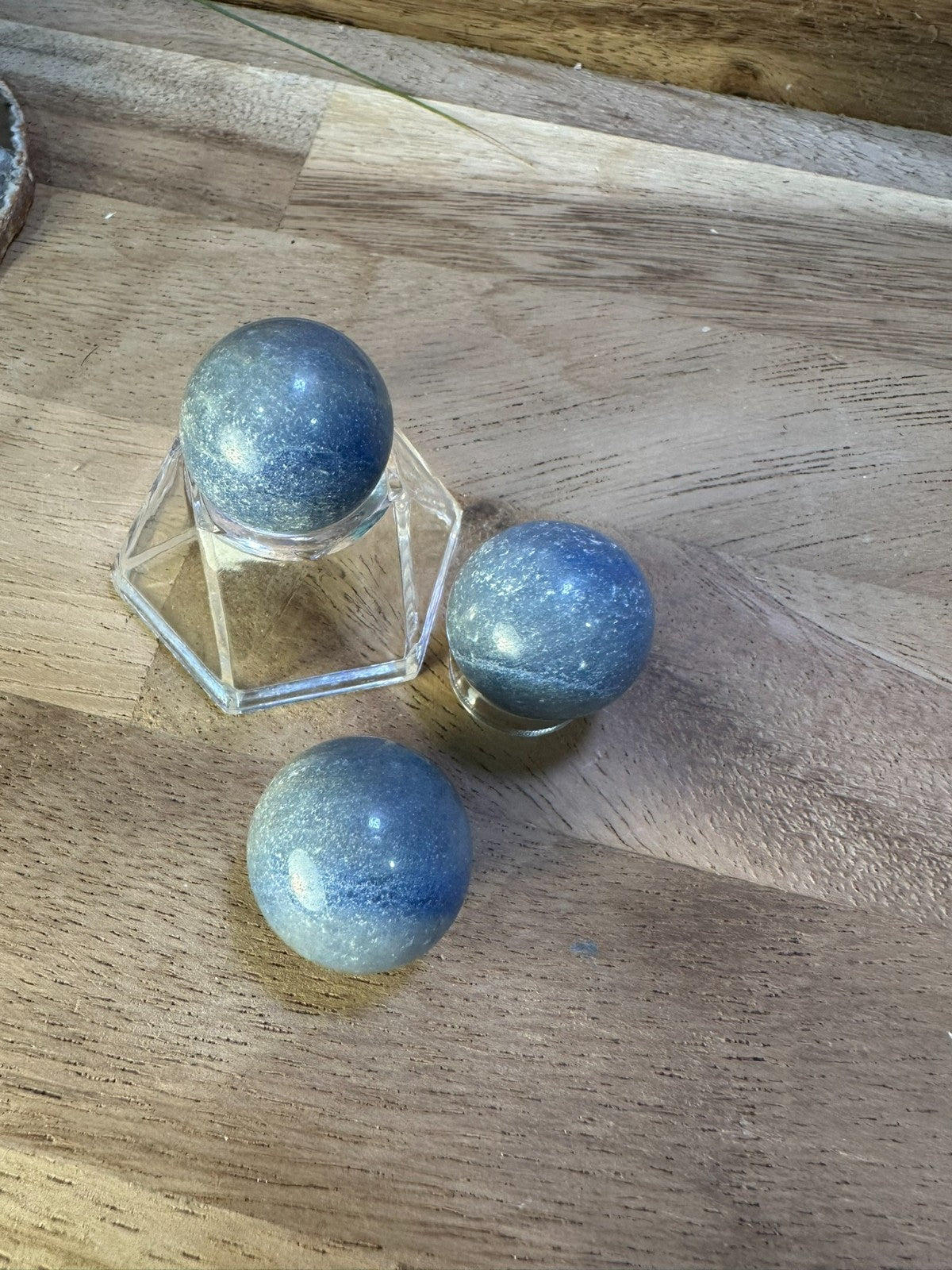Blue Quartz Sphere 2cm – Mini Crystal Ball Calm • Communication • Clarity • Peac