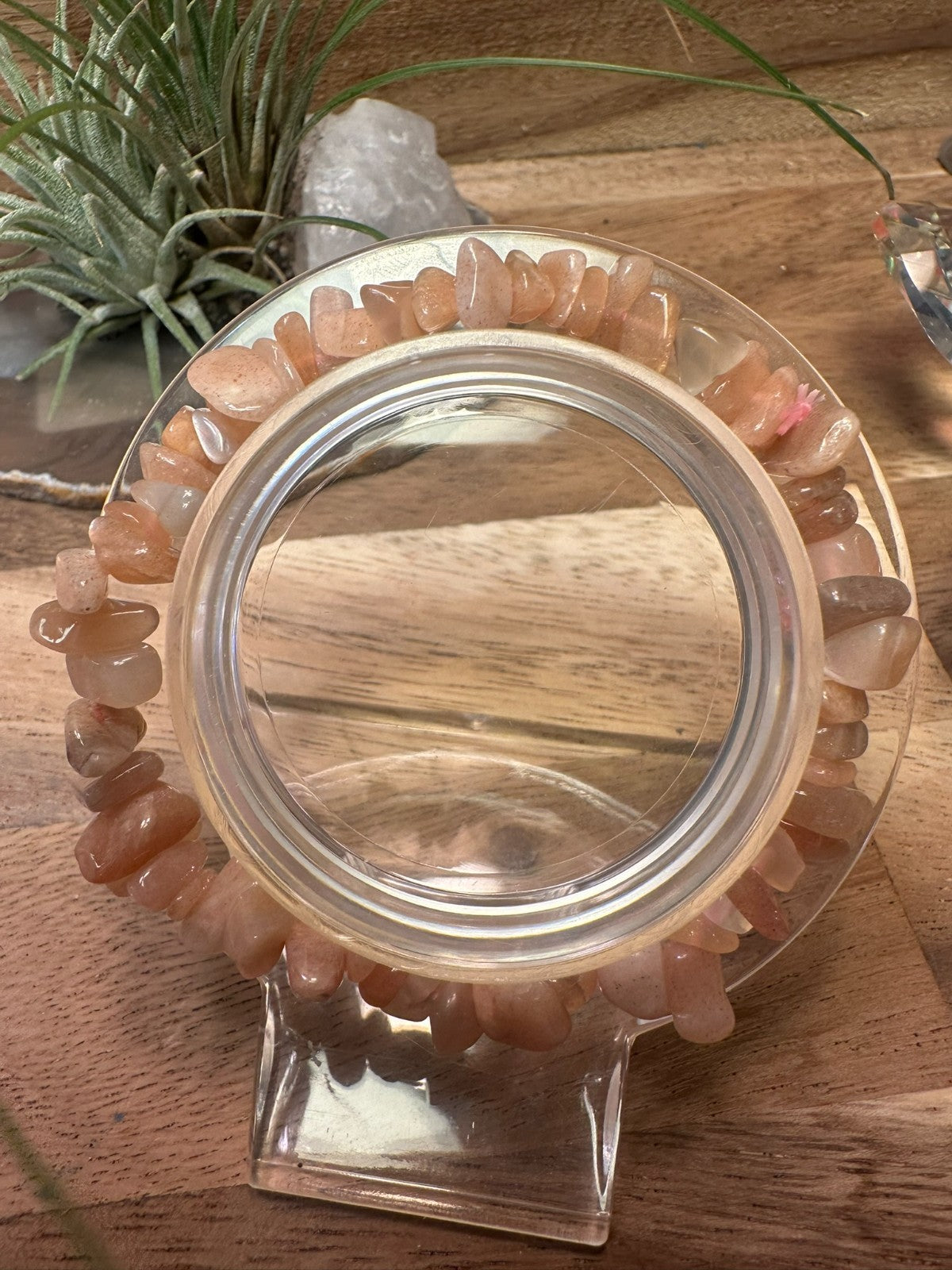 Sunstone Crystal Chip Bracelet – Elastic ~ Joy • Confidence • Positive Energy