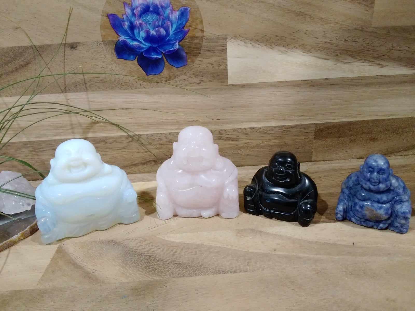 Opalite Buddha Crystal Statue Small Carving Healing Stone Meditation Decor Gift
