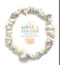 White Howlite Bracelet – Elastic ~ Calm • Patience • Emotional Balance