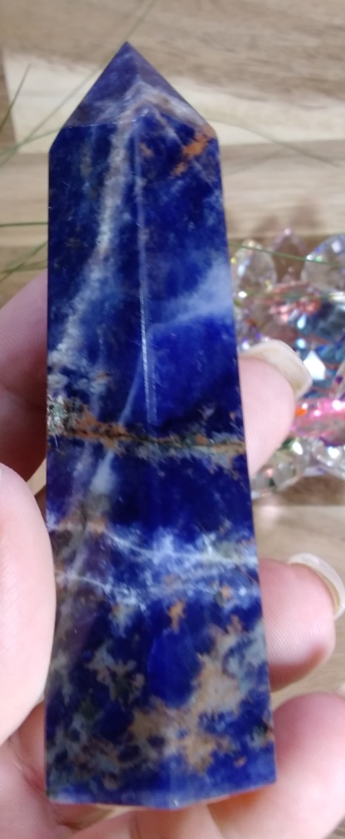Sodalite Tower ~ 10cm ~ Crystal Generator ~ Blue Stone Healing Crystal ~ 115g