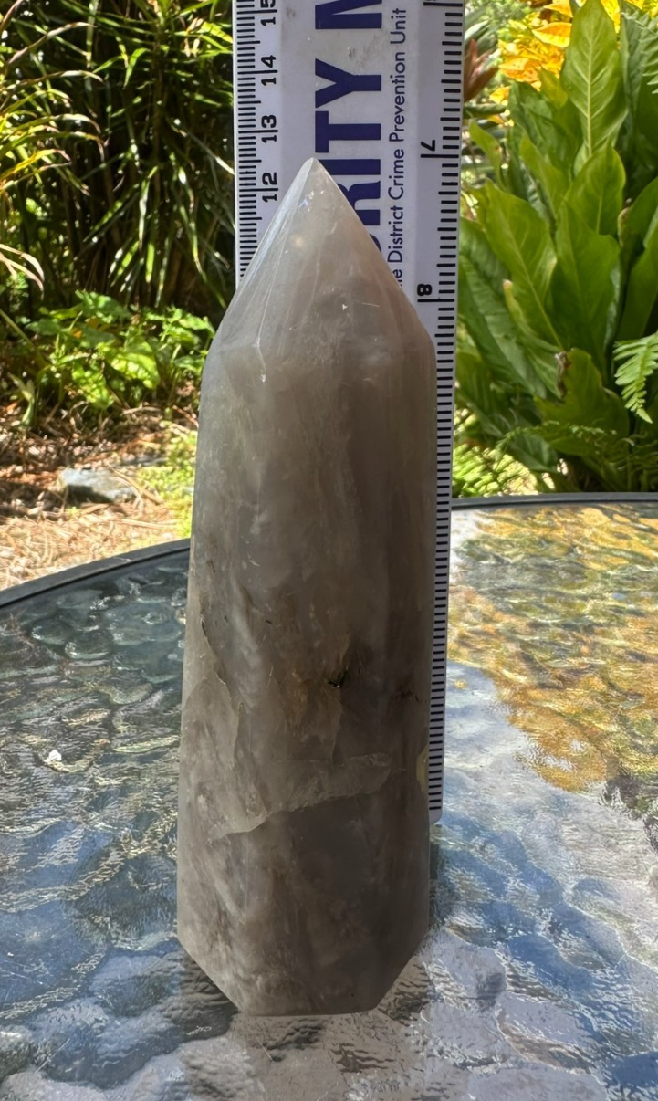 Blue Rose Quartz Tower Generator Crystal Point Healing Stone Natural Polished ~A