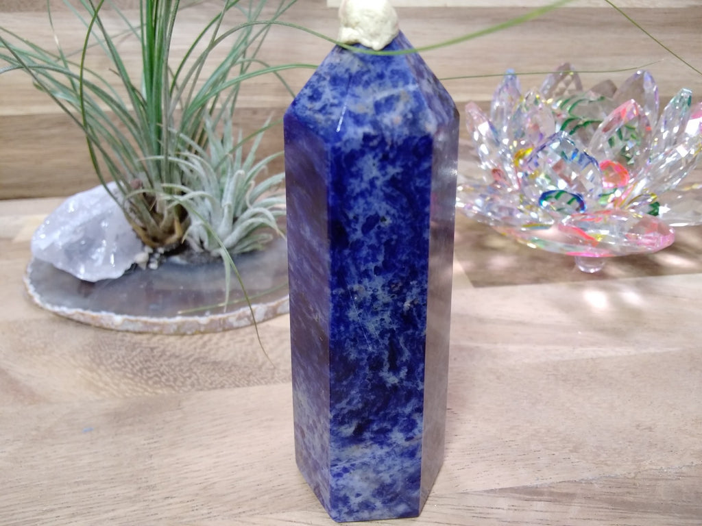 Sodalite Tower ~ 10 cm~ Crystal Generator ~ Blue Stone Healing Crystal ~ 132 g