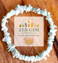 Natural Amazonite Crystal Chip Bracelet ~ Elastic Stretch ~ Calm • Balance