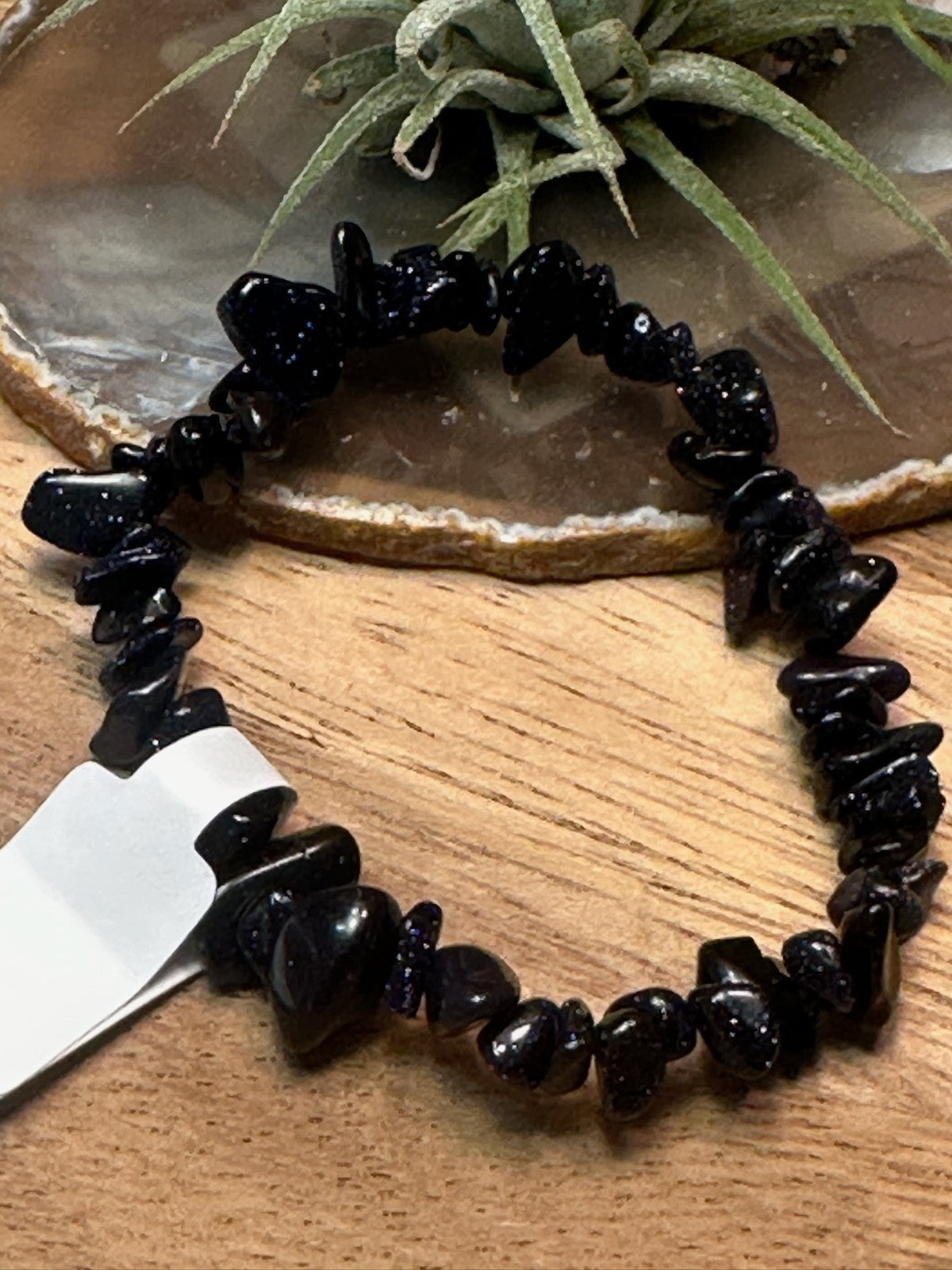 Blue Goldstone Bracelet – Elastic ~ Ambition • Confidence • Motivation