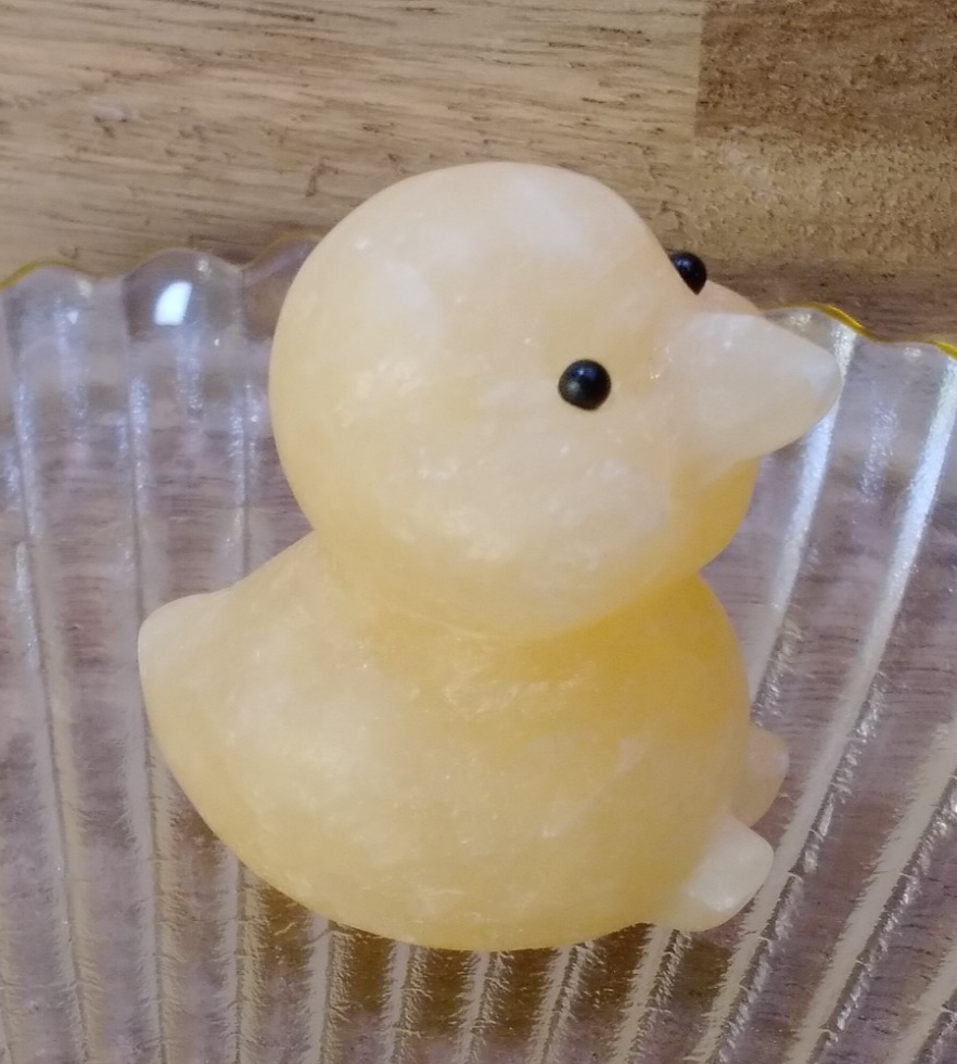 Natural Orange Calcite Duck Carving –4 m Crystal Figurine ~ Joy • Confidence (B)