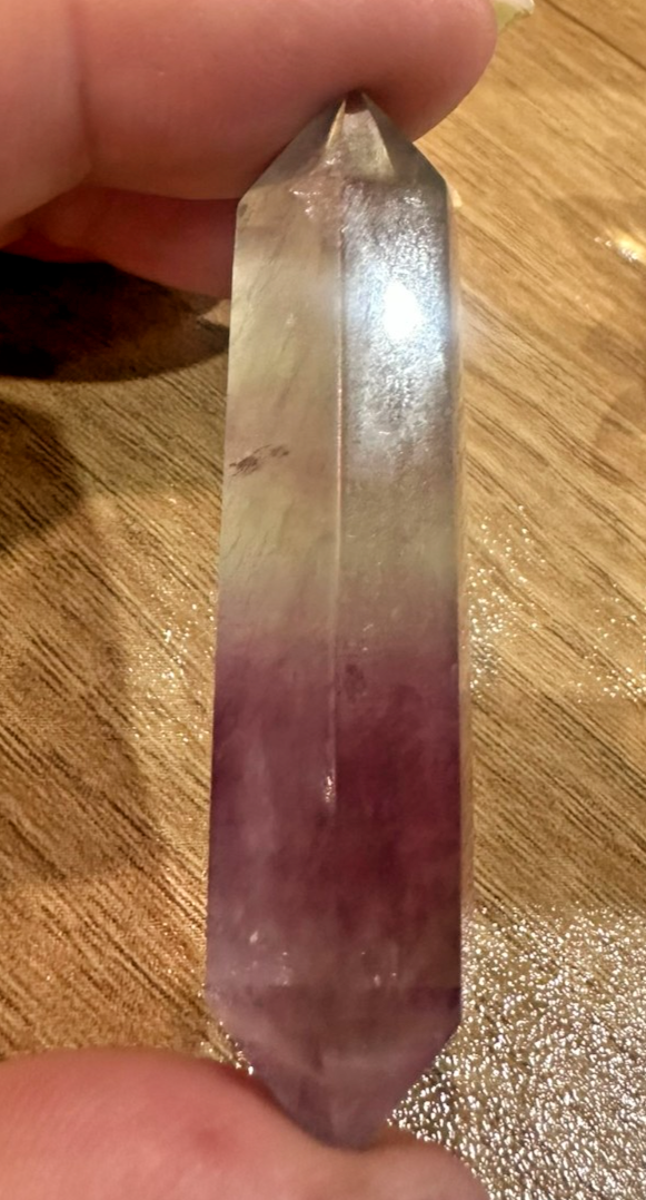 Rainbow Fluorite Double Terminated Point – 60mm Clarity • Focus • Balance • (B)