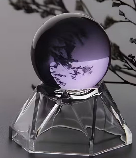 2 x small Acrylic Crystal Stands – Clear Display Sphere Stand ~ 4.6cm x 2 cm