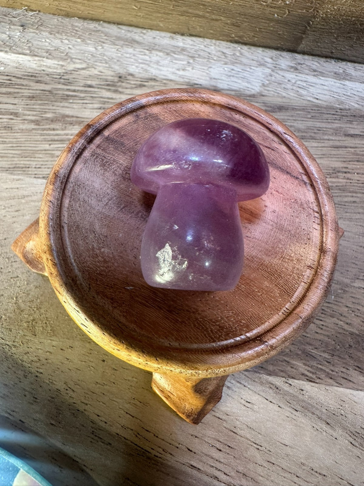 Fluorite Mushroom Carvings – Mini Crystal 25-35 gms Clarity • Focus • Protection