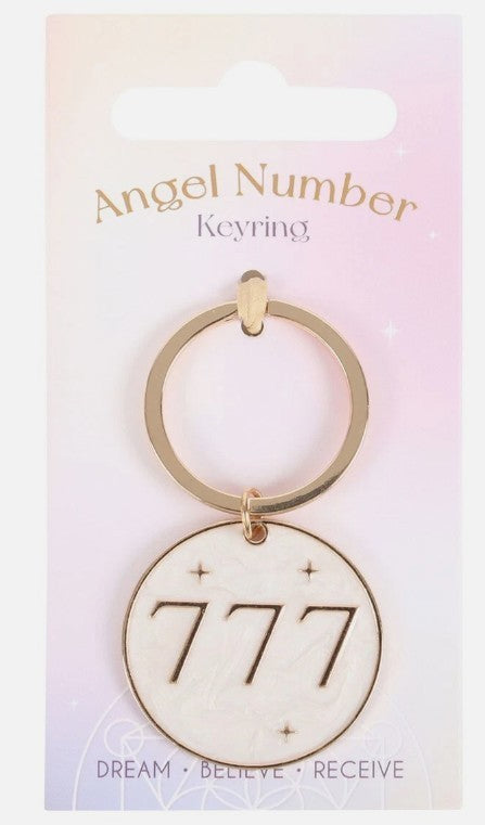 Angel Number Keyrings ~ Metal Charm Key Rings ~ Numerology Protection