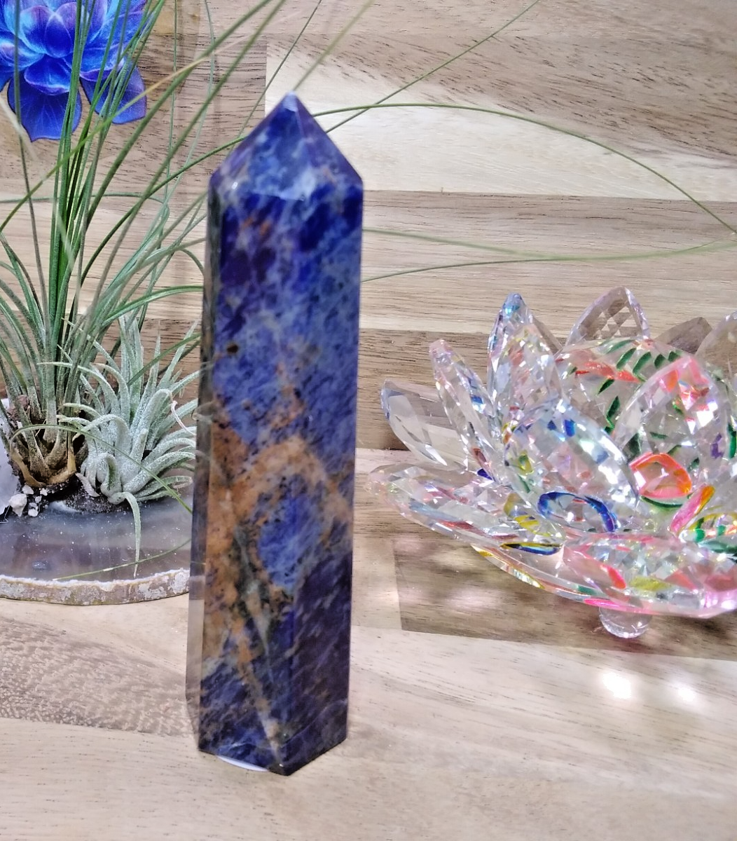 Sodalite Tower ~ 10 cm ~ Crystal Generator ~ Blue Stone Healing Crystal ~ 114 g