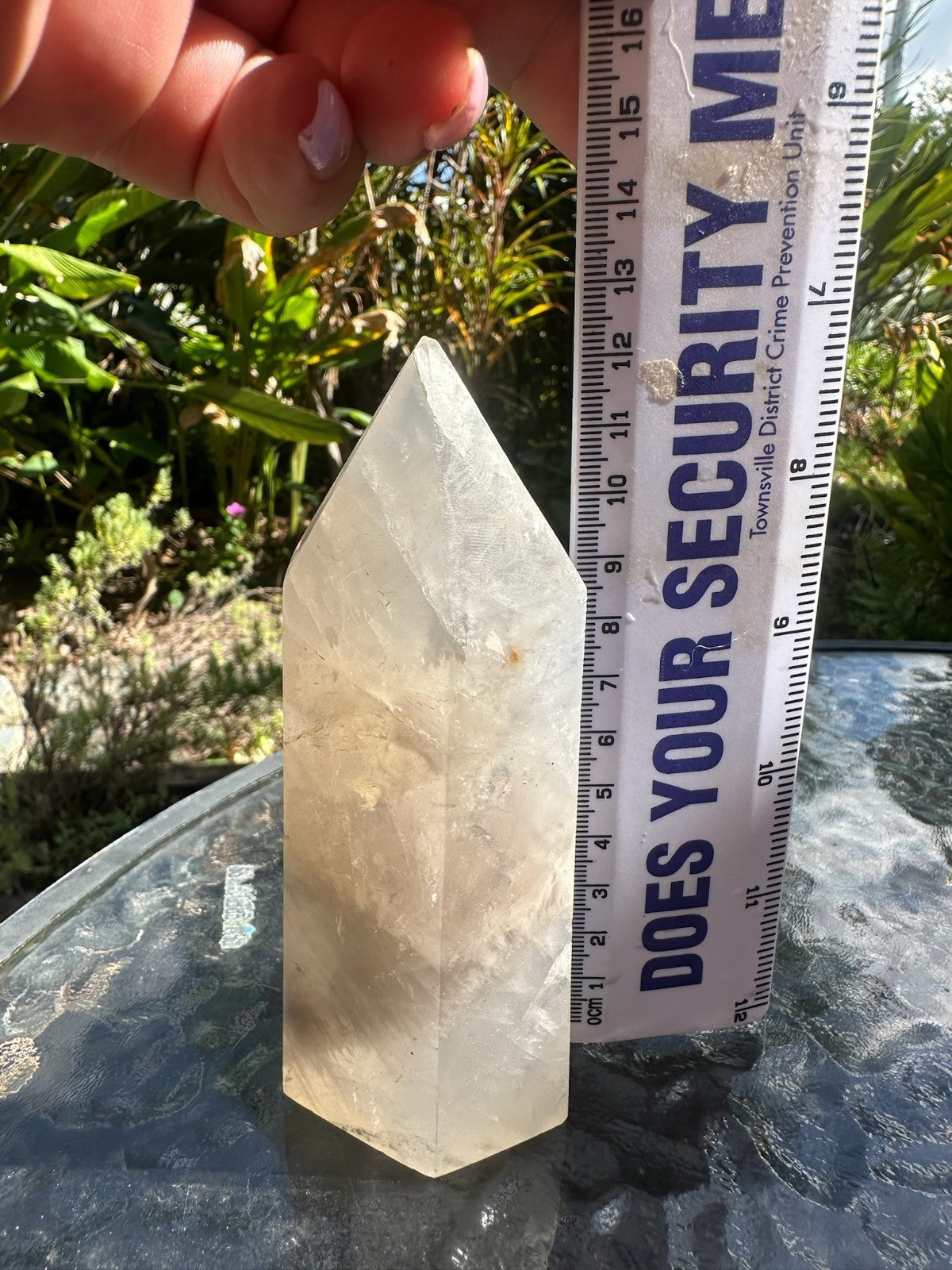 Blue Rose Quartz Tower Generator Crystal Point Healing Stone Natural Polished ~E