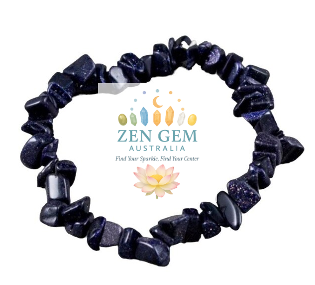 Blue Goldstone Bracelet – Elastic ~ Ambition • Confidence • Motivation
