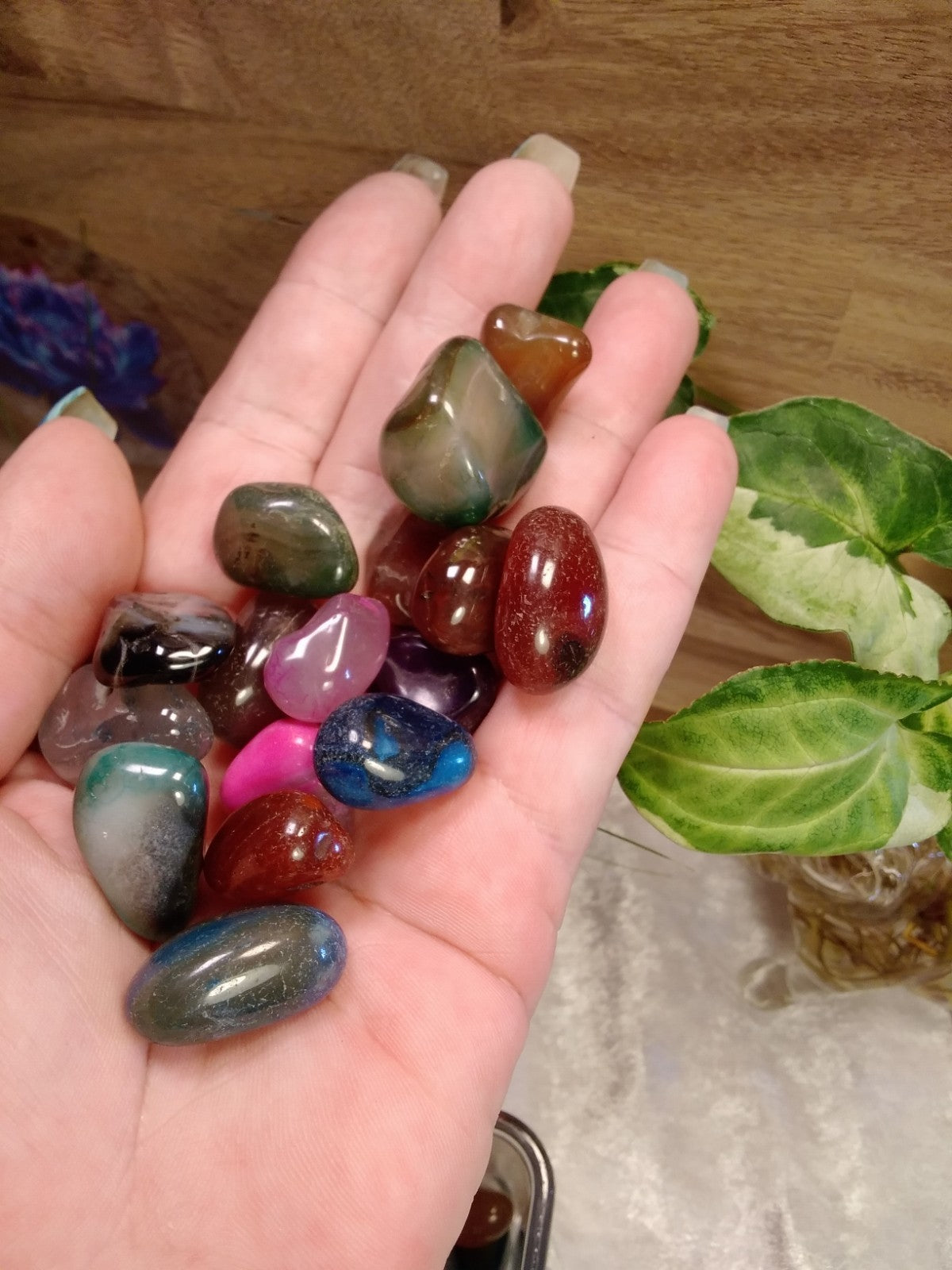 Agate Tumble Stone Mix ~ 100 gm ~ Natural Stone Tumbled and Polished ~ Australia