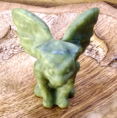 2" Natural Jade Gargoyle Skull – Hand Carved Crystal – 1PC Protection • Strength