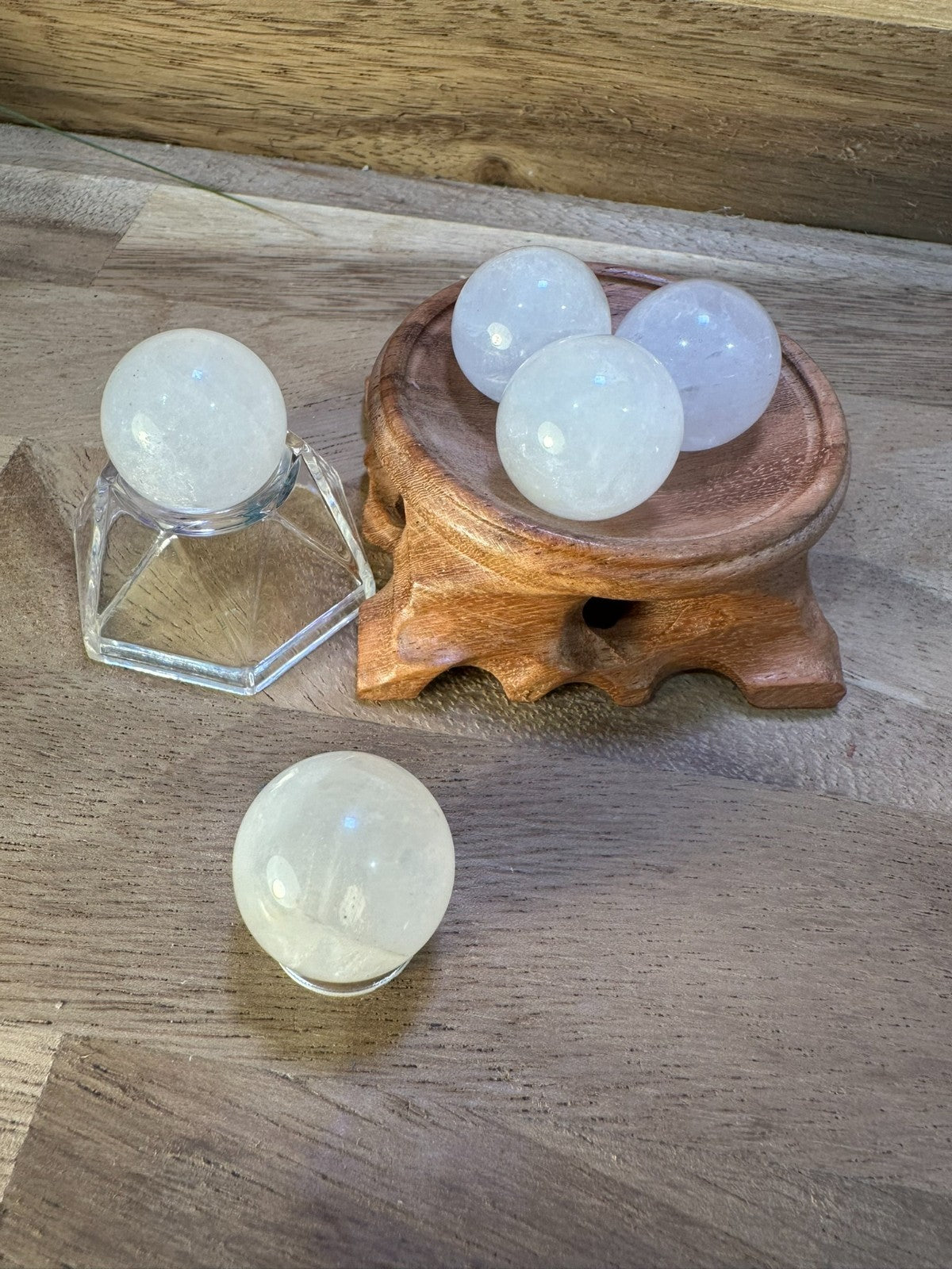 White Quartz / Milky Quartz Sphere 2cm – Mini Crystal Ball Clarity • Cleansing •