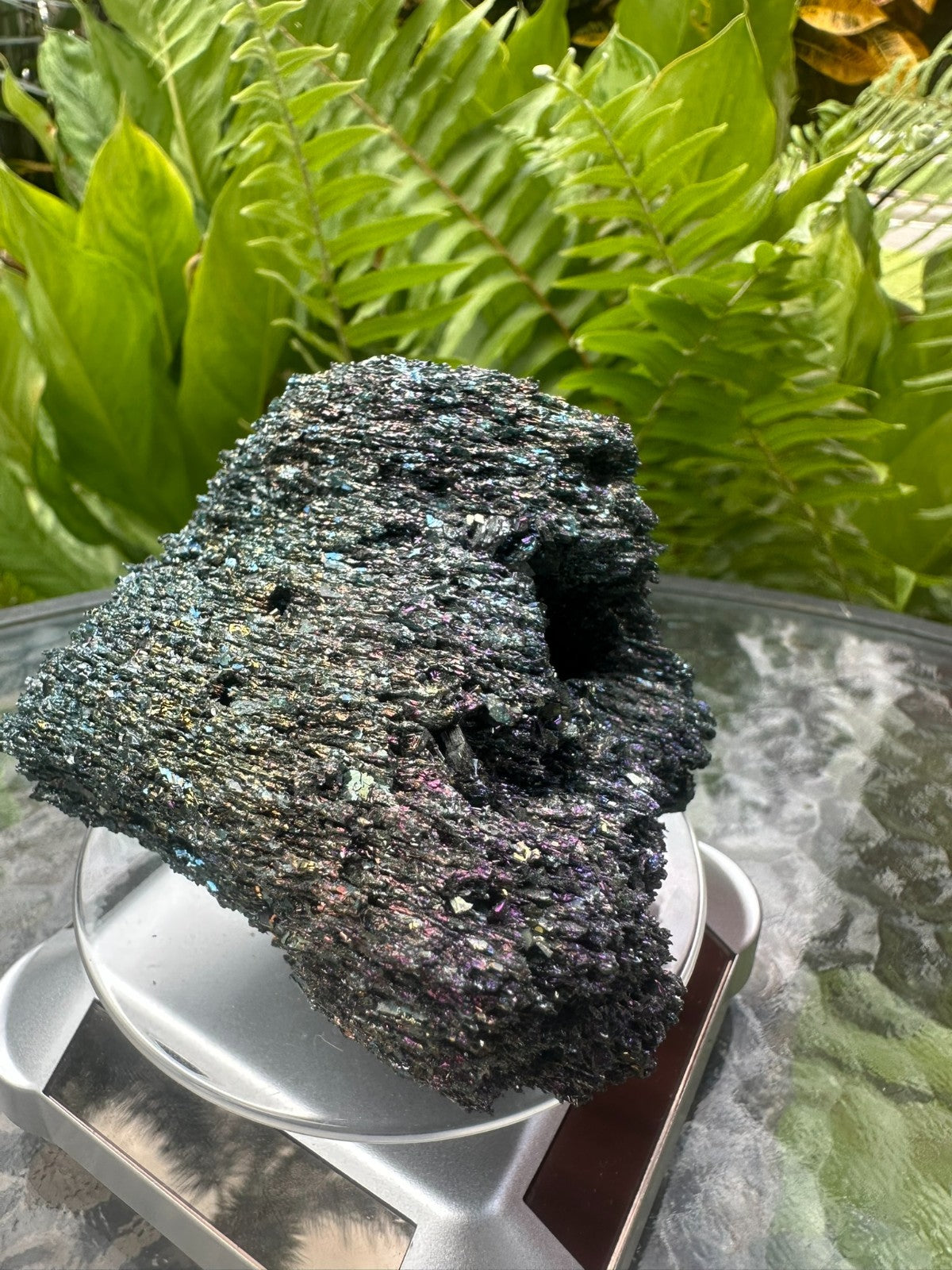 Rainbow Hematite ~ Crystal Cluster ~ Iridescent Metallic Mineral Specimen ~ 275g