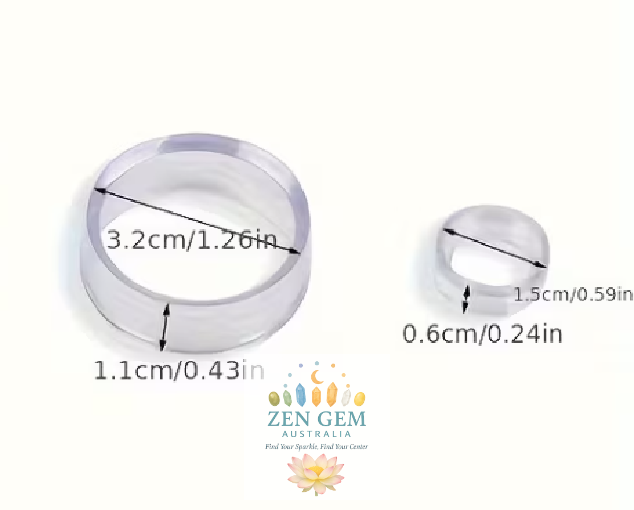 Clear Display Stand – Acrylic Sphere Holder Ring Crystal Balls & Stone 3 x 1 cm