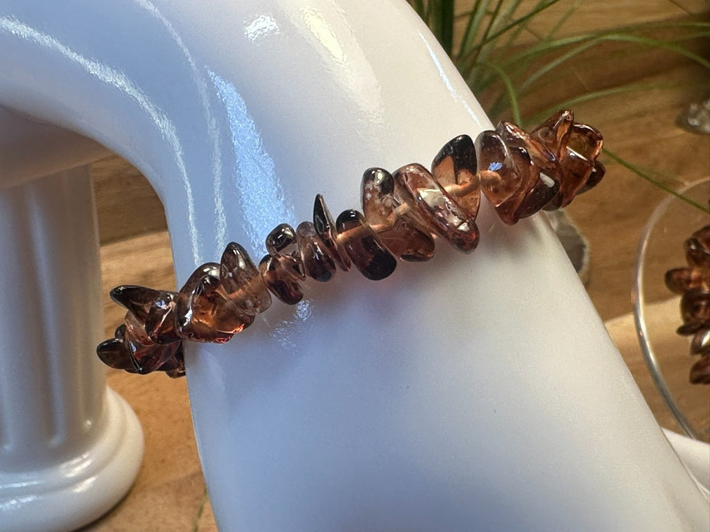 Smoky Quartz Bracelet – Elastic ~ Grounding • Protection • Emotional Calm