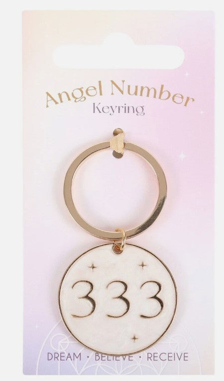 Angel Number Keyrings ~ Metal Charm Key Rings ~ Numerology Protection