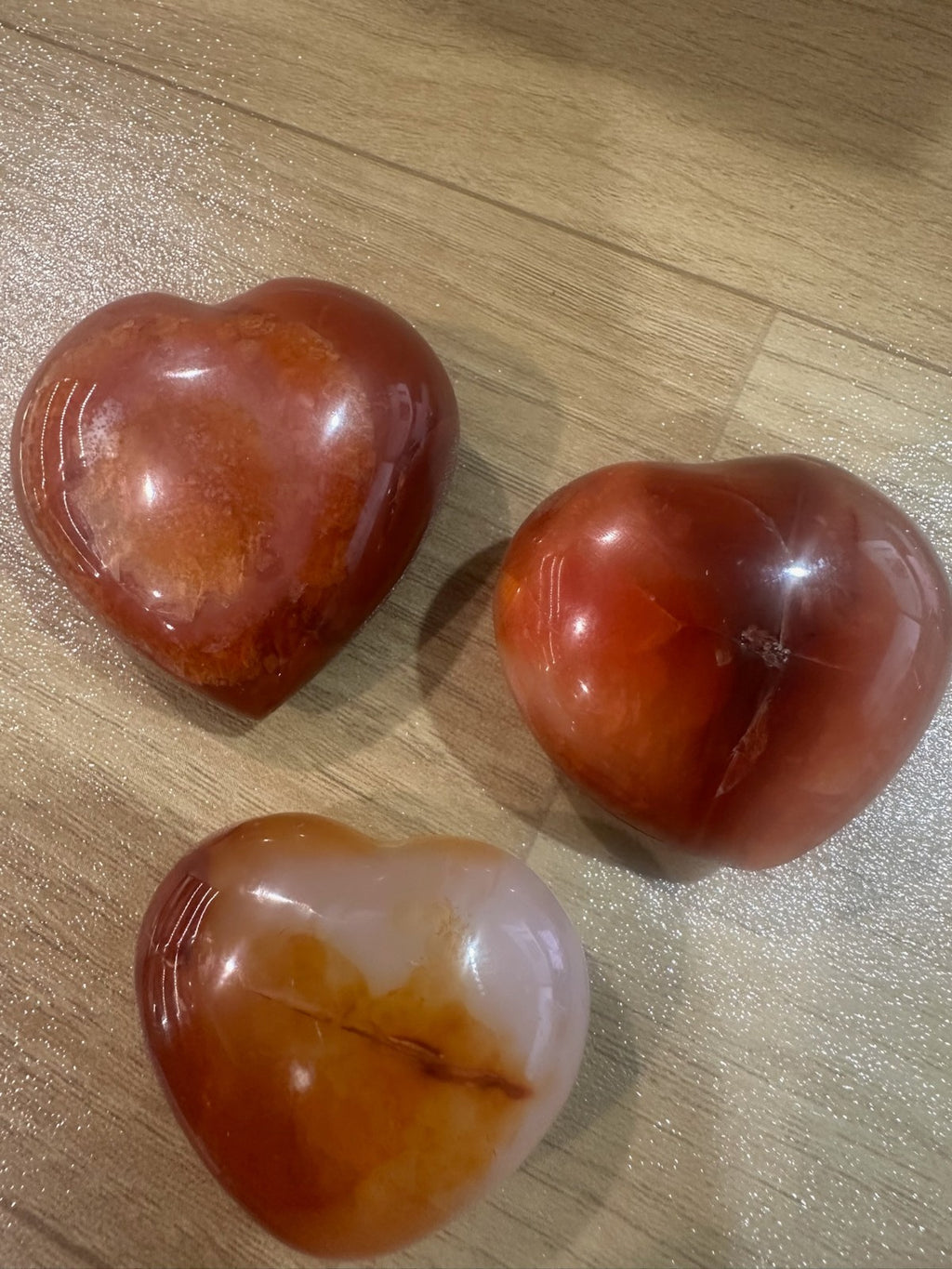 Carnelian Crystal Heart x 1 – Polished Stone 3–4cm Confidence • Motivation