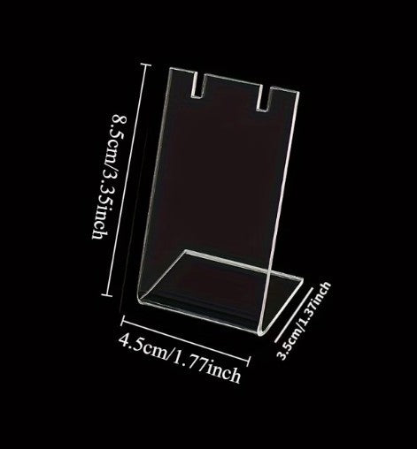 Acrylic Earring Holder – L-Shape Jewellery Display Stand (Single Pair) Display •