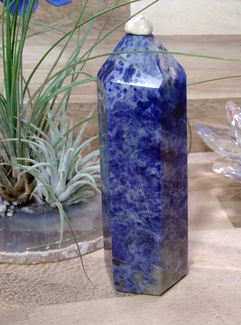 Sodalite Tower ~ 10cm ~ Crystal Generator ~ Blue Stone Healing Crystal ~ 152g