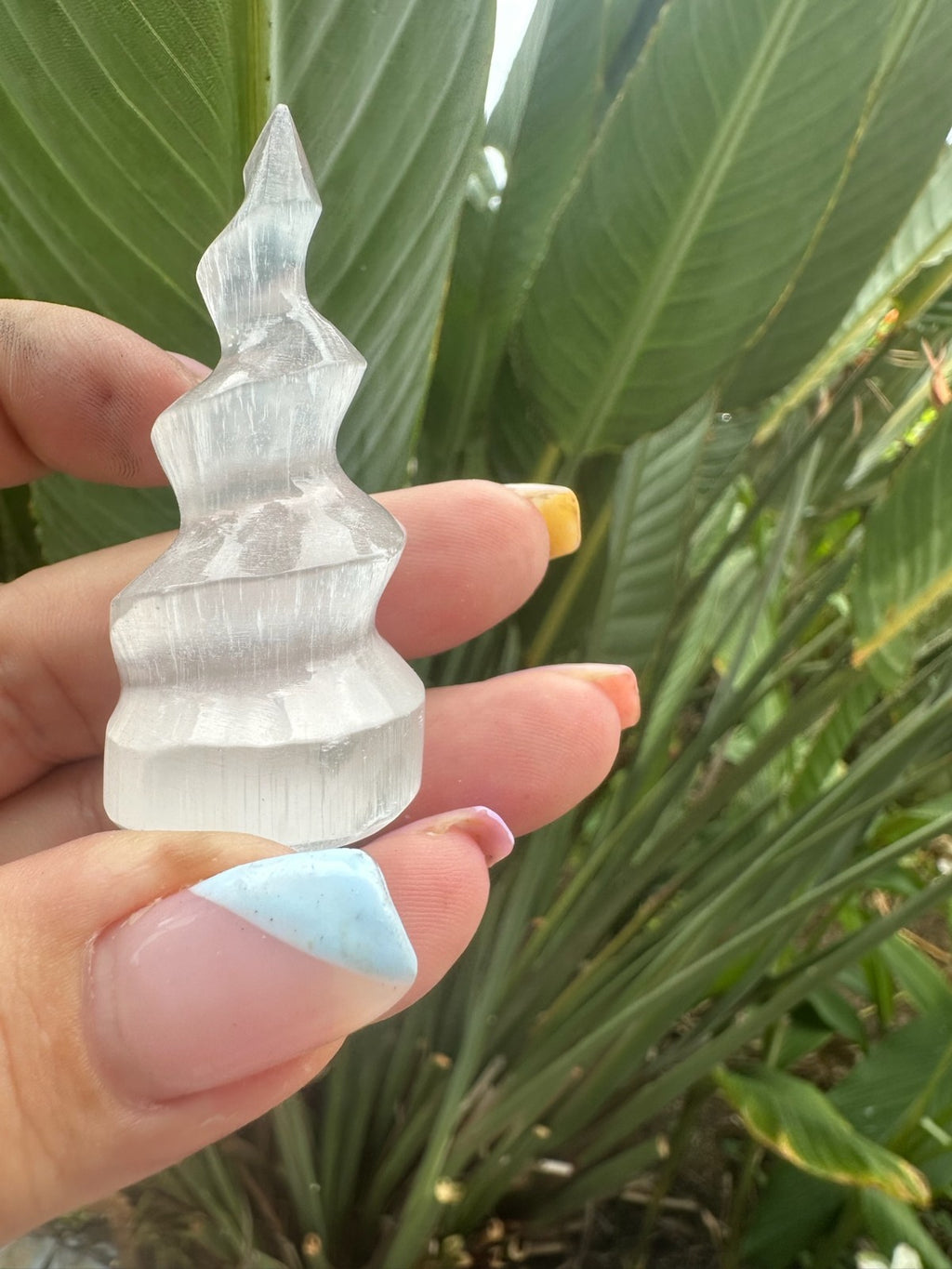 Selenite Spiral Tower ~ 6 cm Small ~ Polished Crystal Cleansing Energy