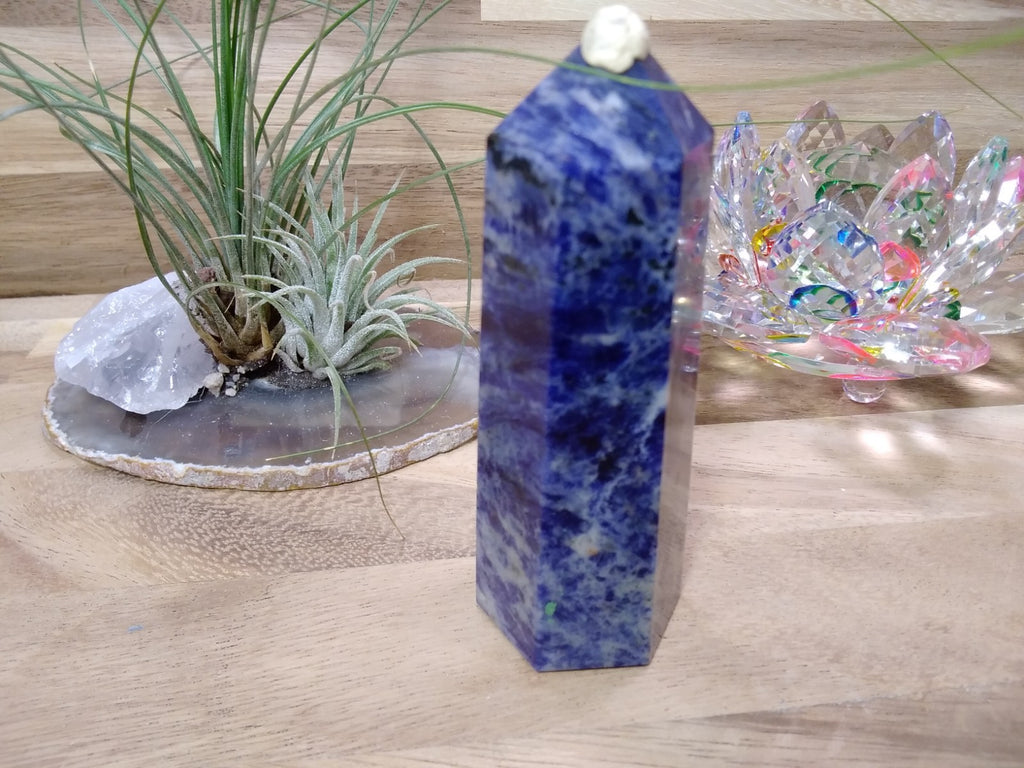 Sodalite Tower ~ 9 cm~ Crystal Generator ~ Blue Stone Healing Crystal ~ 154g