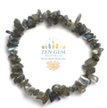 Labradorite Crystal Chip Bracelet – Elastic ~Transformation • Intuition •