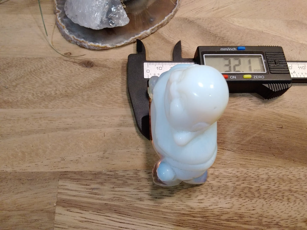 Opalite Buddha Crystal Statue Small Carving Healing Stone Meditation Decor Gift