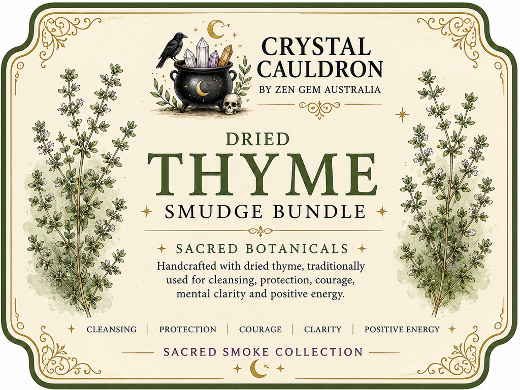 Dried Thyme Smudge Bundle Herbal Cleansing Protection Ritual Smoke Stick AUST