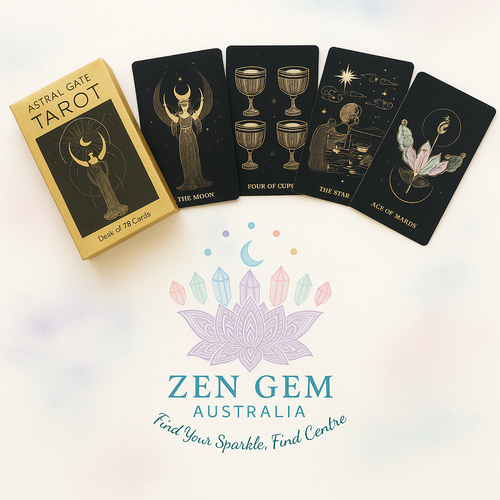 ASTRAL GATE Tarot Card Deck – 78 Cards with Artwork by Kaleriia Tverdokhlib