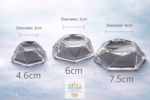 2 x small Acrylic Crystal Stands – Clear Display Sphere Stand ~ 4.6cm x 2 cm