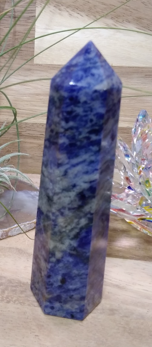 Sodalite Tower ~ 10 cm ~ Crystal Generator ~ Blue Stone Healing Crystal ~ 109 g