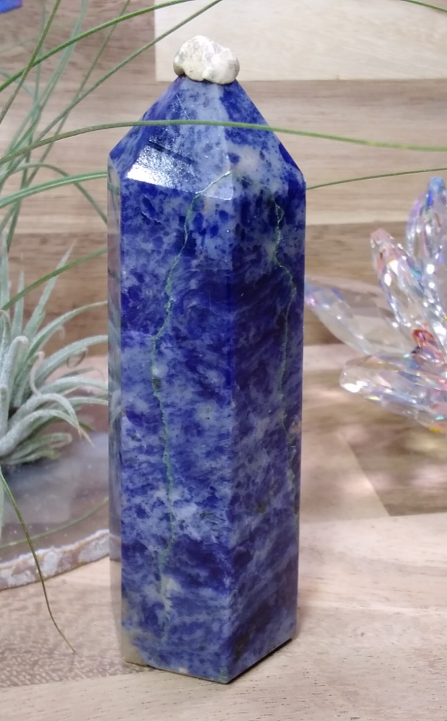 Sodalite Tower ~ 10cm ~ Crystal Generator ~ Blue Stone Healing Crystal ~ 152g