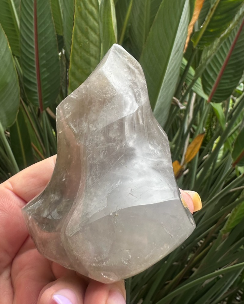 Blue Rose Quartz Flame ~ Crystal Natural Polished Healing Stone Display ~ D