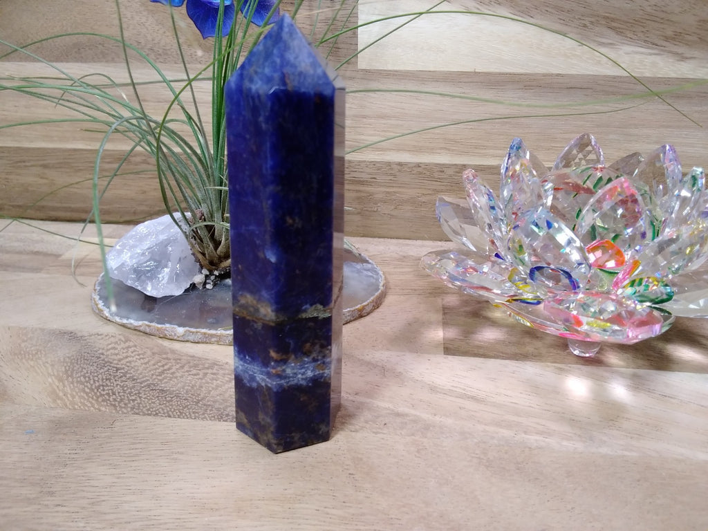 Sodalite Tower ~ 10.5cm ~ Crystal Generator ~ Blue Stone Healing Crystal ~ 122 g