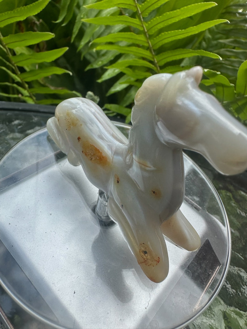Agate Horse Carving ~ 7.5cm ~ Natural Crystal Horse Figurine ~ Animal Statue (A)