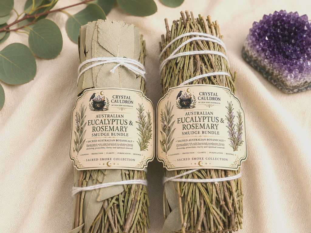 Australian Eucalyptus Rosemary Smudge Bundle Cleansing Protection Spiritual Herb