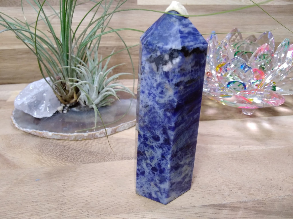Sodalite Tower ~ 9 cm~ Crystal Generator ~ Blue Stone Healing Crystal ~ 154g