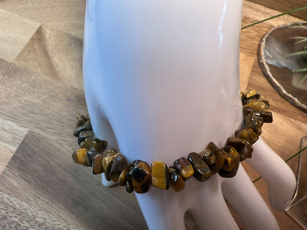 Tigers Eye Chip Bracelet – Elastic ~ Confidence • Courage • Grounding