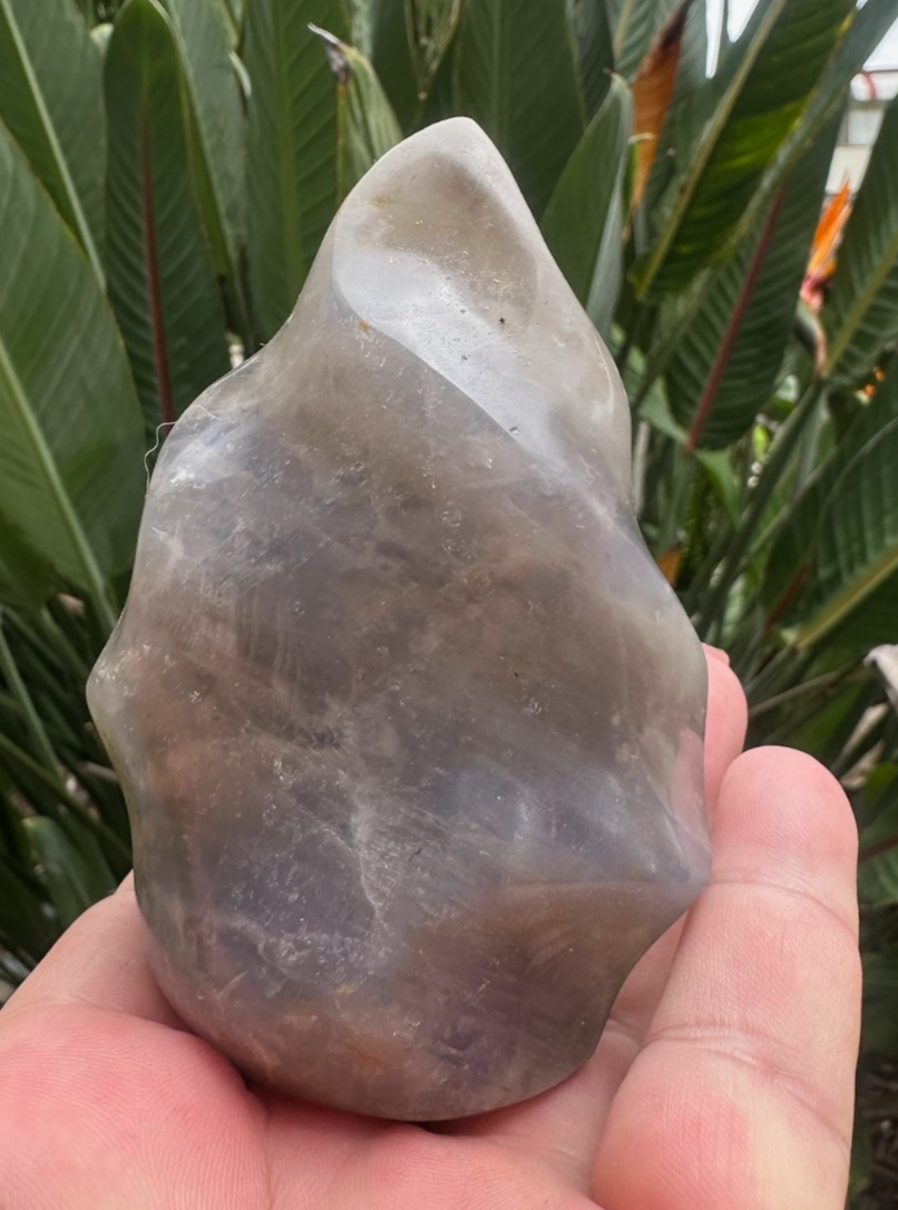 Blue Rose Quartz Flame ~ Crystal Natural Polished Healing Stone Display ~ C