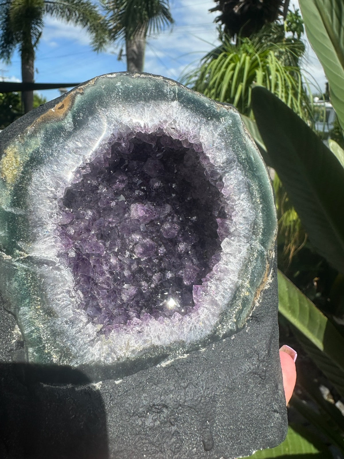 Large Amethyst Geode Crystal Cave ~ Natural Druzy Healing Stone ~ 1.58 kg